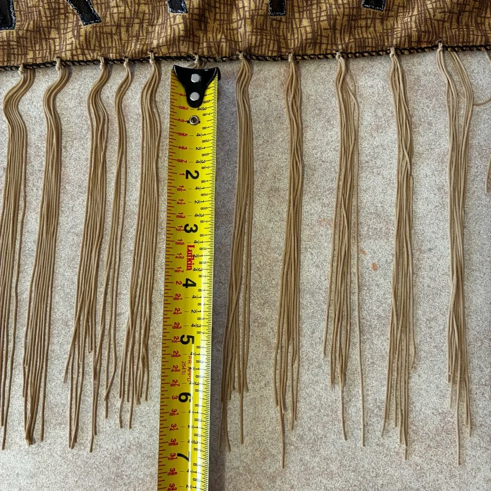 Black & Golden Brown Floral Pattern With Silver Glitter Scarf With Fringe - Picture 9 of 11